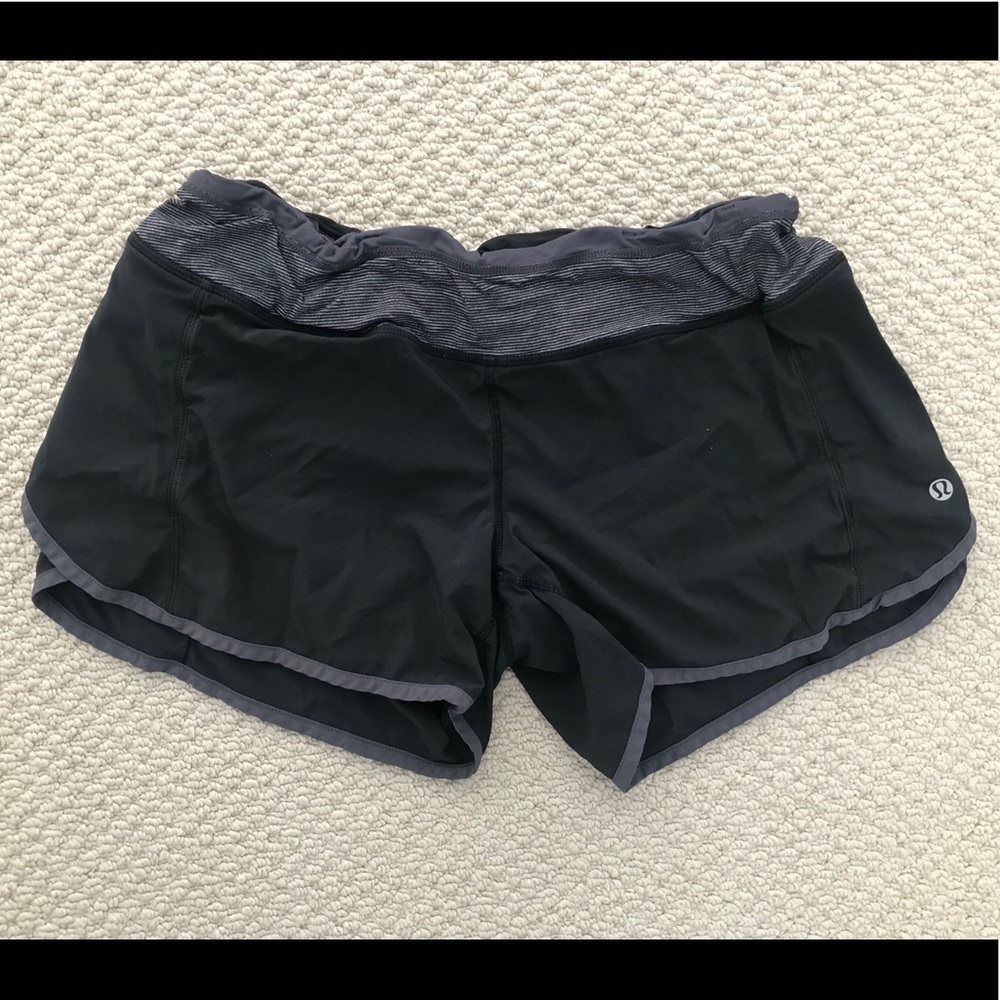 Lululemon Turbo Run Short, black and grey, 8